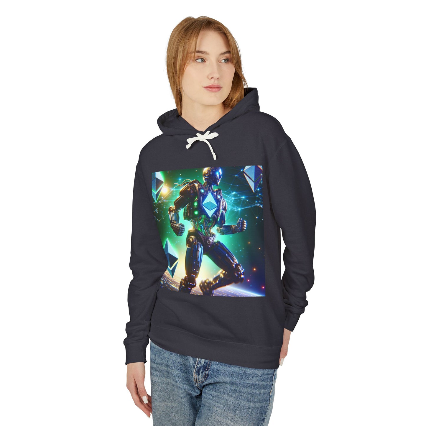 Cosmic Neiro Robot Hoodie: Ethereum Explorer - MeMe