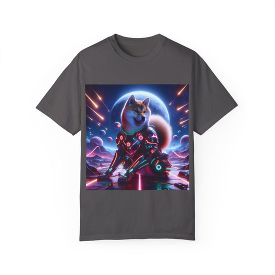 Cyber Knight Shiba Inu Moon T-Shirt - MeMe