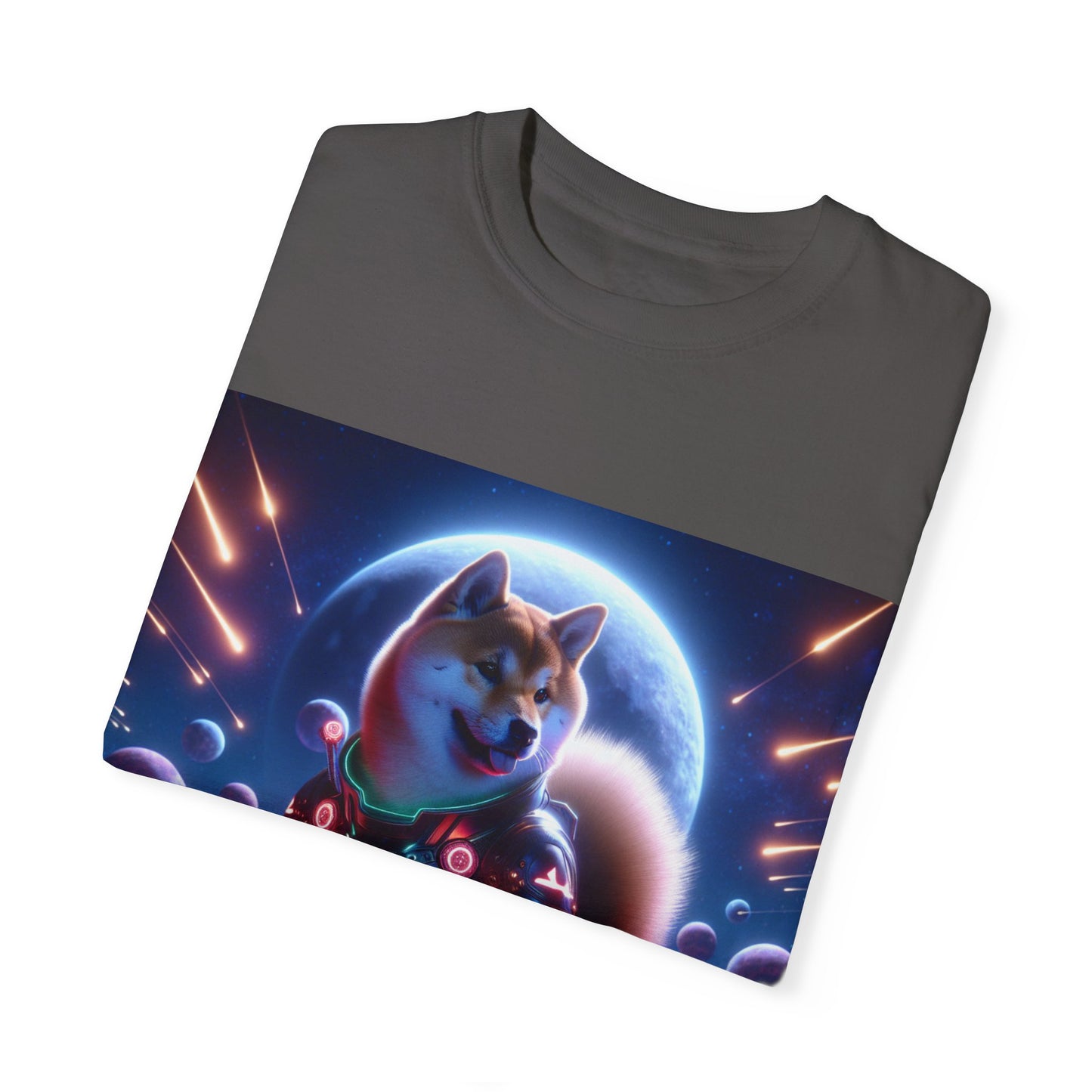 Cyber Knight Shiba Inu Moon T-Shirt - MeMe