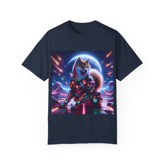 Cyber Knight Shiba Inu Moon T-Shirt - MeMe