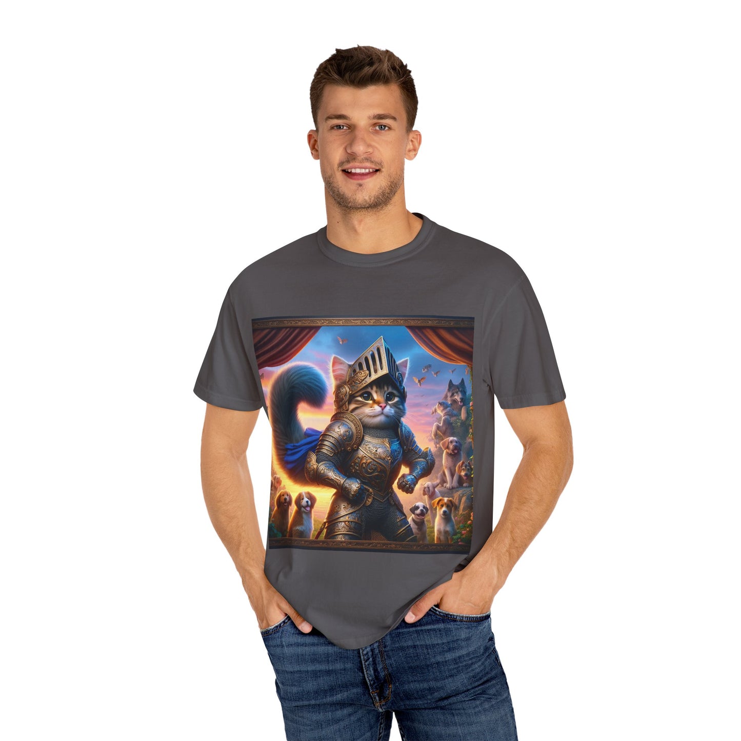 Epic Cat Knight Tee in Dog's World - MeMe