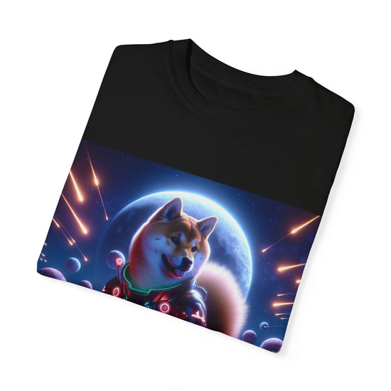 Cyber Knight Shiba Inu Moon T-Shirt - MeMe